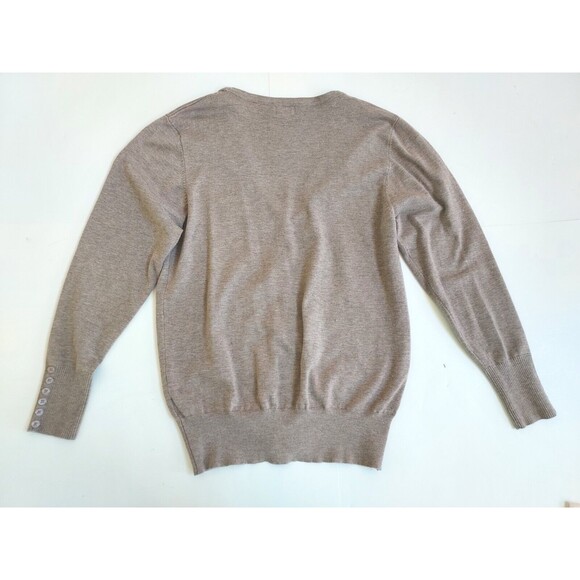 CIELO Ladies Tan Long Sleeve V-Neck Button Down Viscose Blend Cardigan Size XL - Picture 6 of 8